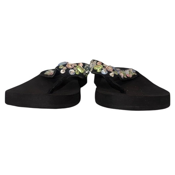 YELLOW BOX SANDSTONE Rhinestone flip flops sandals women’s shoes size 8 - Picture 6 of 12